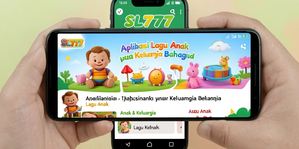 Antarmuka aplikasi SL777 yang ceria dan ramah anak.