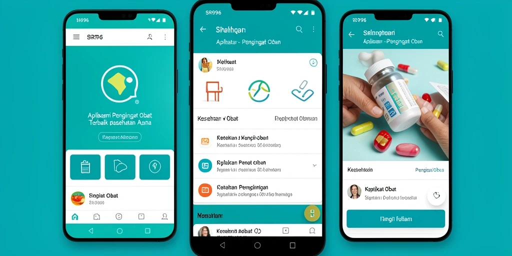 Tampilan antarmuka SR996 menampilkan pengingat obat secara jelas dan sederhana.