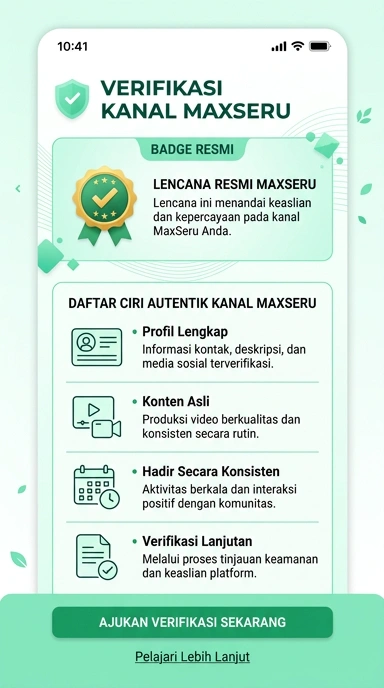 Tampilan kanal resmi maxseru